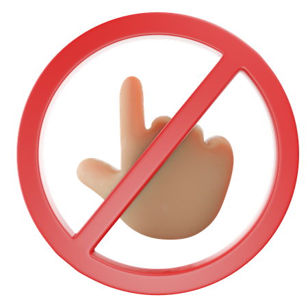 No Touch Hand Gesture  3D Icon
