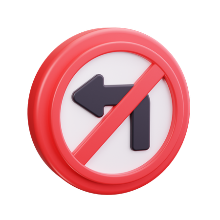 No turn  3D Icon