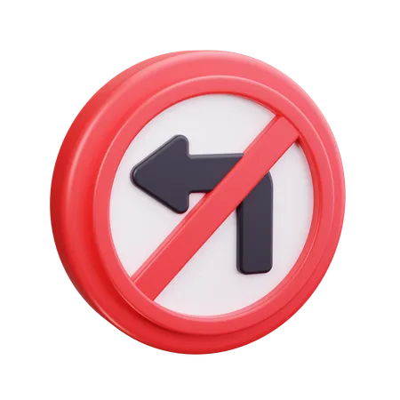 No turn  3D Icon