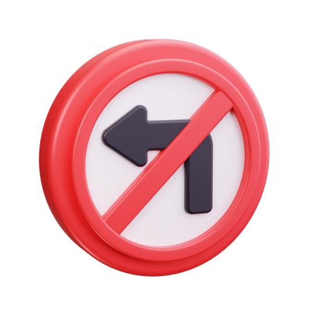 No turn  3D Icon