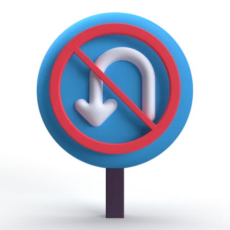 No Turn  3D Icon