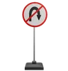 No U Turn Sign