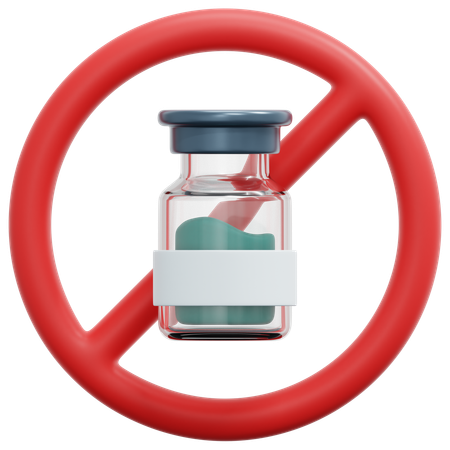 No Vaccines  3D Icon