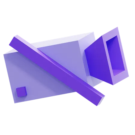 No Video  3D Icon