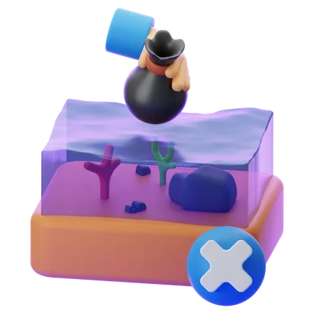 No Waste  3D Icon