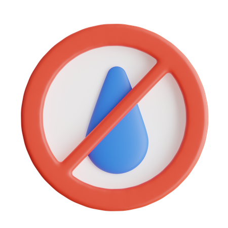 No Water  3D Icon