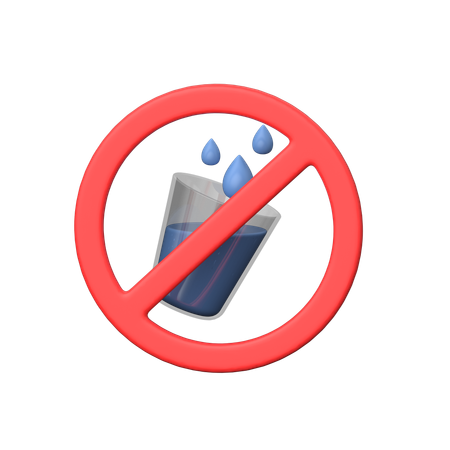 No Water  3D Icon