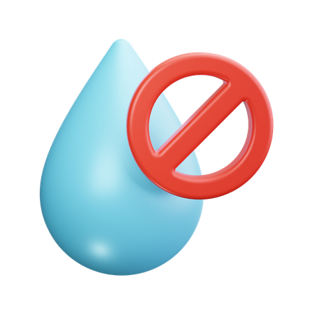 No Water  3D Icon