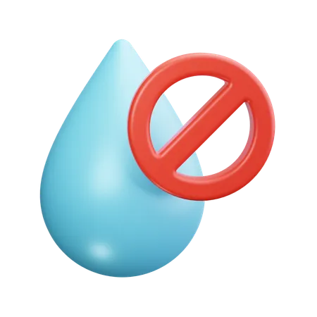 No Water  3D Icon