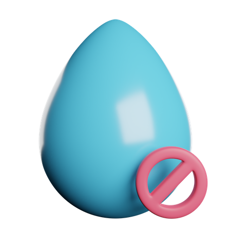 No Water  3D Icon
