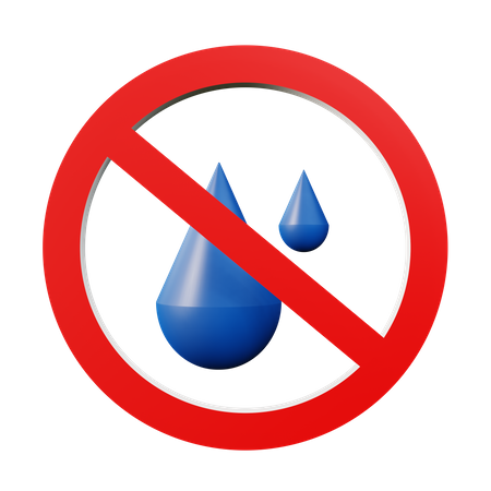 No Water  3D Icon