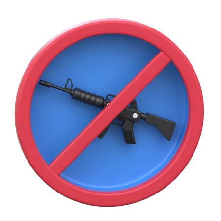 No Weapon 3 D Immigration Icon 3D Icon