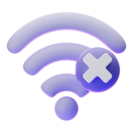 NO WIFI  3D Icon
