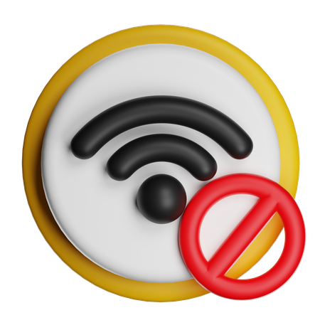 No Wifi  3D Icon