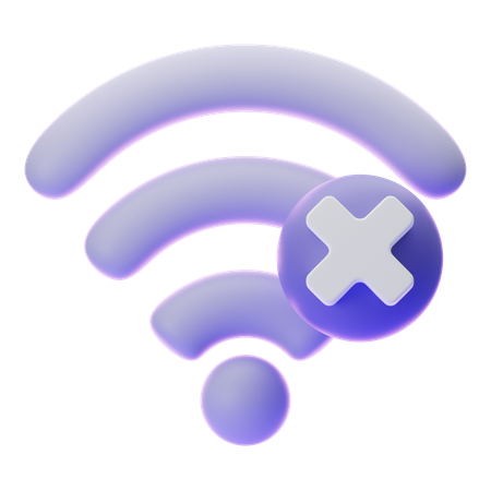 NO WIFI  3D Icon