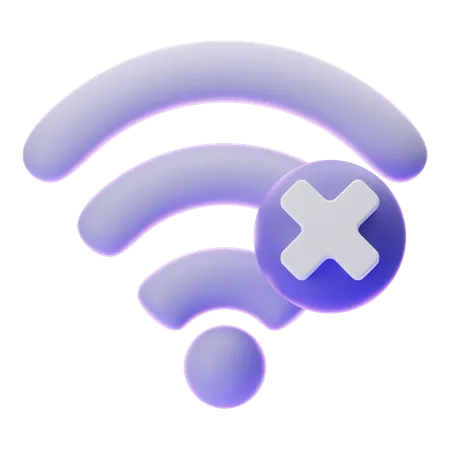 NO WIFI  3D Icon