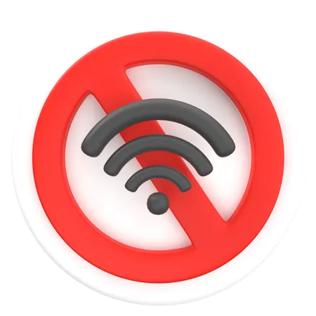 No Wifi  3D Icon