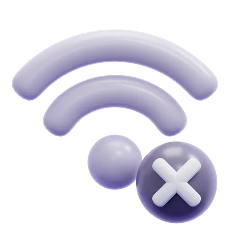 NO WIFI  3D Icon