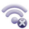 no wifi 3d logo