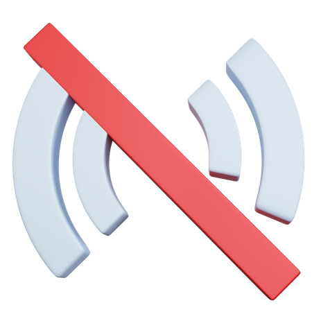 No Wifi Signal  3D Icon