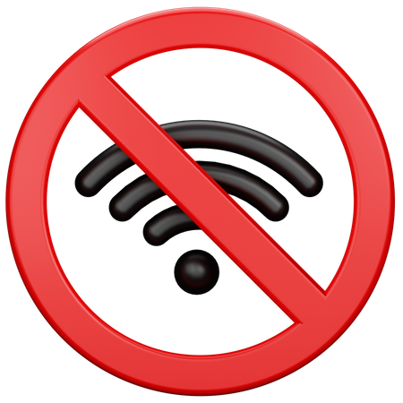 No Wifi Signal  3D Icon