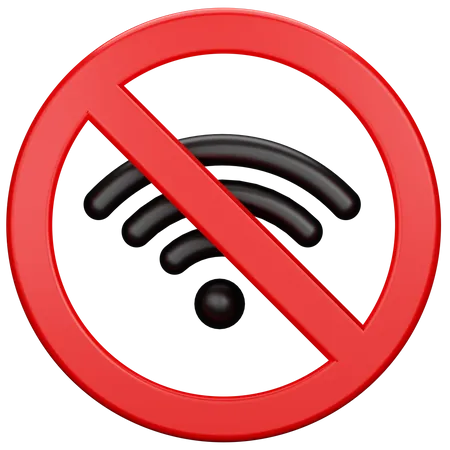 No Wifi Signal  3D Icon