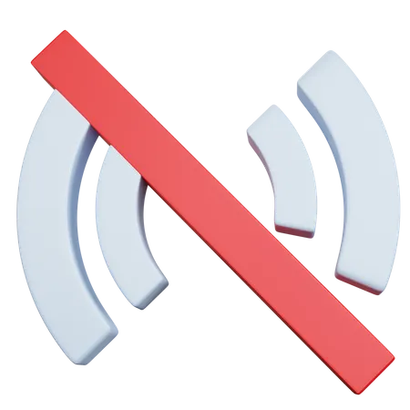 No Wifi Signal  3D Icon