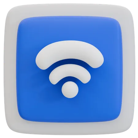 No WiFi Signal Prohibition Sign  3D Icon