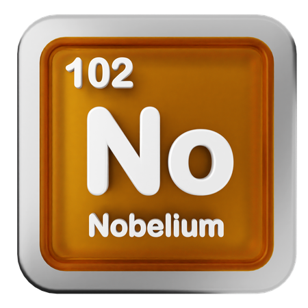 Nobelium-Periodensystem  3D Icon