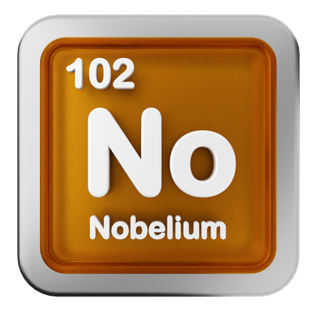 Nobelium Periodic Table  3D Icon