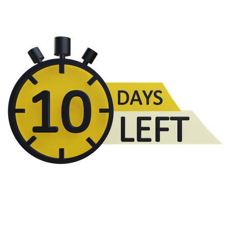 Noch 10 Tage  3D Icon