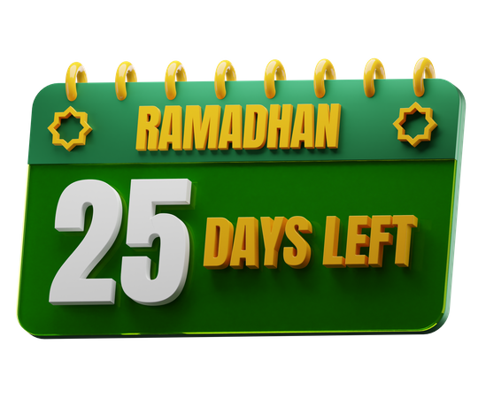 Noch 25 Tage bis zum Ramadan  3D Icon
