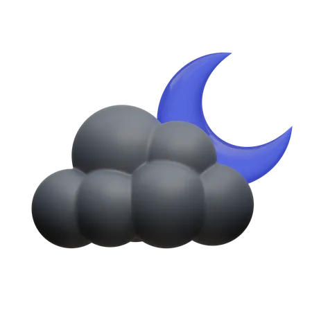 Noche creciente  3D Icon