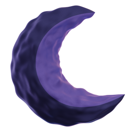 Noche de luna creciente  3D Icon