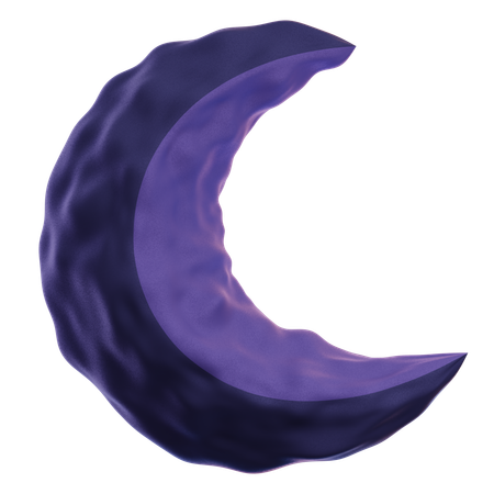 Noche de luna creciente  3D Icon