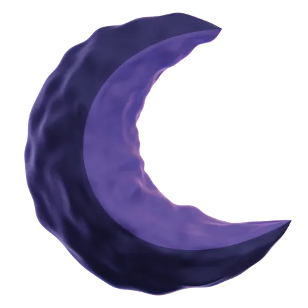 Noche de luna creciente  3D Icon
