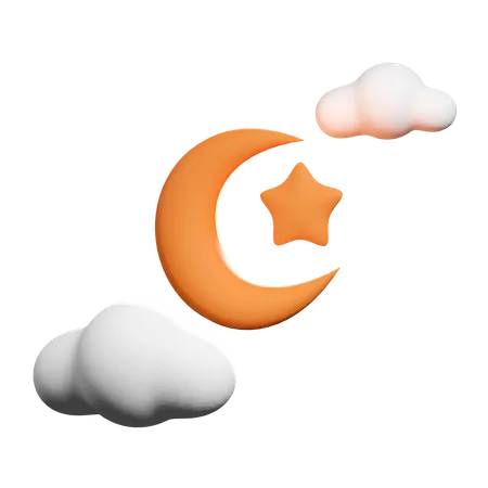 Noche de ramadán  3D Icon