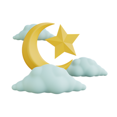 Noche de ramadán  3D Icon