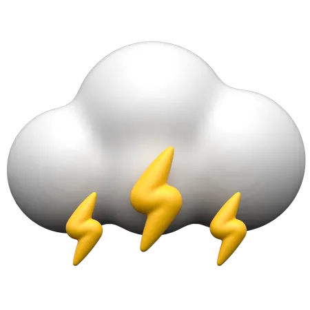 Noche nublada de tormenta  3D Icon