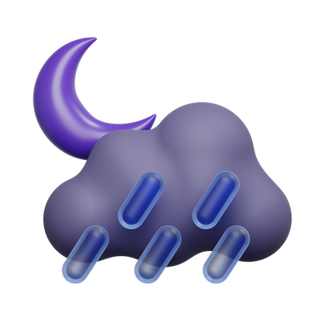 Lluvia nocturna  3D Icon