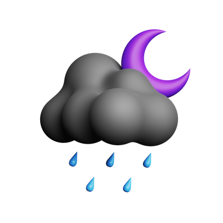 Lluvia nocturna  3D Icon