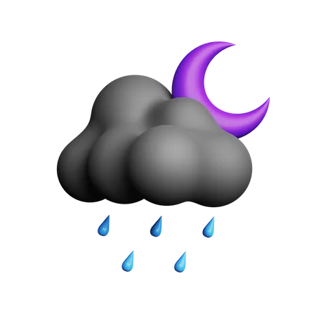 Lluvia nocturna  3D Icon