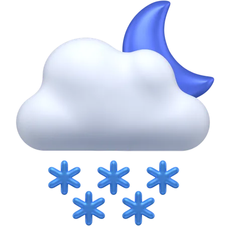 Noche nevada  3D Icon