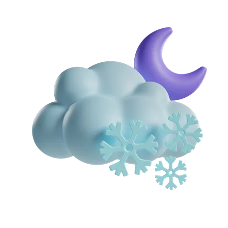 Noche nevada  3D Icon