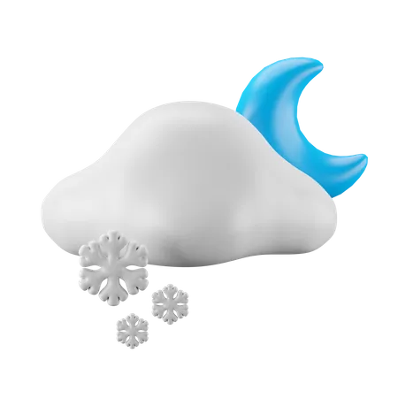 Noche nevada  3D Icon