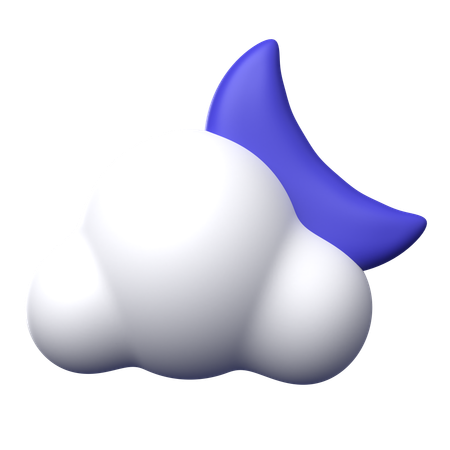 Noche nublada  3D Icon