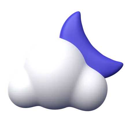 Noche nublada  3D Icon