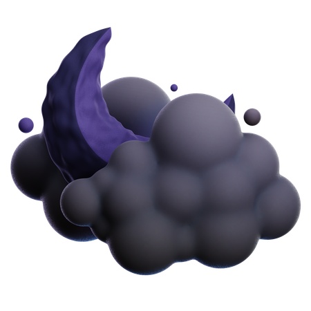 Noche nublada  3D Icon