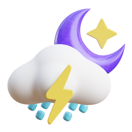 Tormenta nocturna  3D Icon