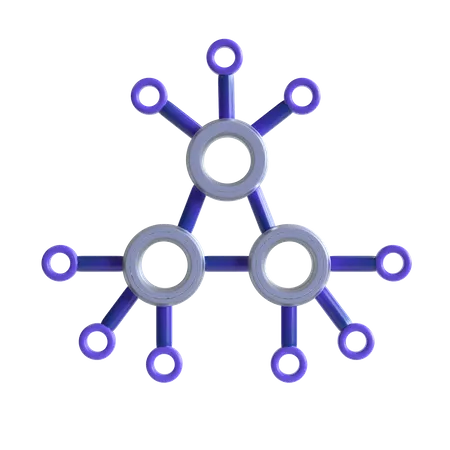 Nodo de moneda criptográfica  3D Illustration